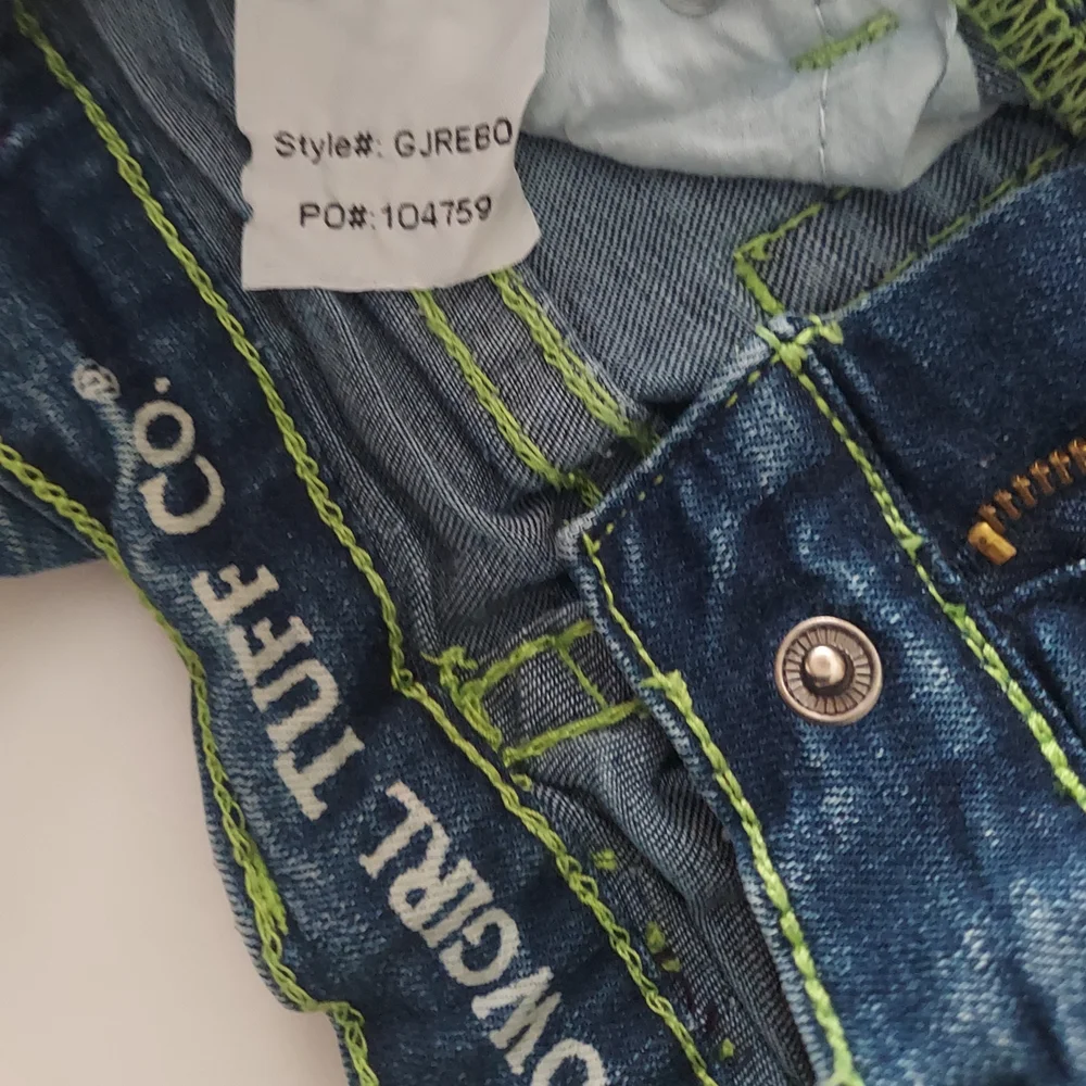 Cowgirl Tuff Girls Jeans Adjustable Waist Elastic Aztec Reboot Embroidered Sz 8 - Picture 3 of 9